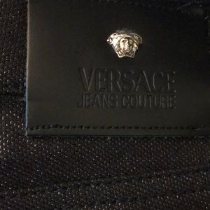 Versace dress black silver sparkle dress slacks